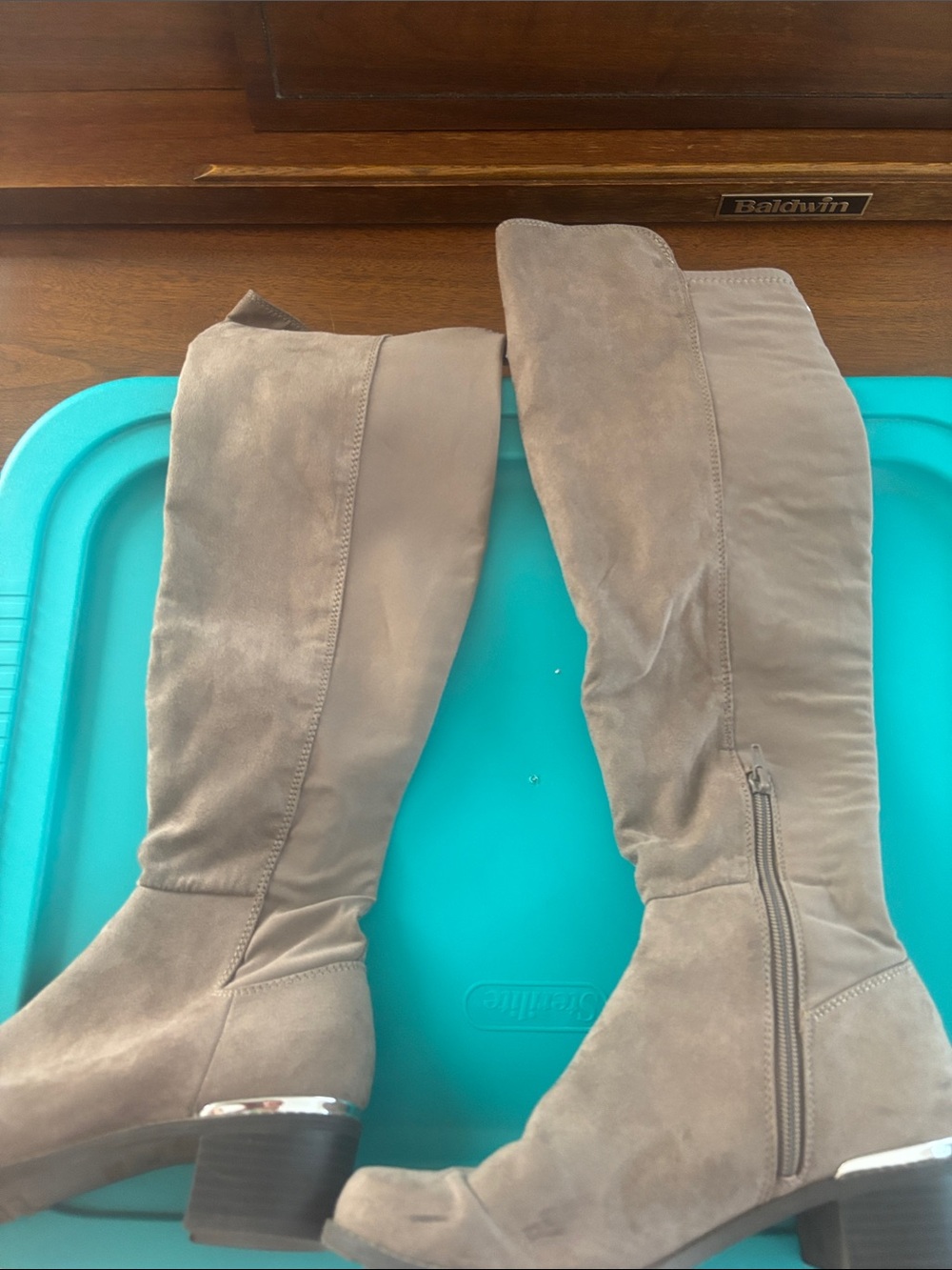 Guess Brown Suede Knee-High Boots